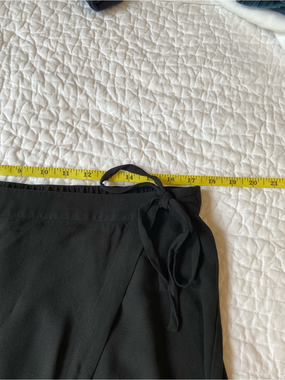 Eileen Fisher Black 100% silk Elastic-Waist wide leg faux wrap pants - Picture 8 of 8